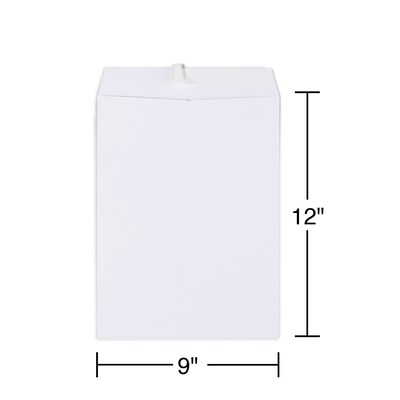 Quill Brand® 250/Box Easy Close Catalog Envelope, 9" x 12", White (PS91228W)
