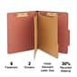 Staples® Recycled Pressboard Classification Folder, 2-Dividers, 2 1/2" Expansion, Letter Size, Brick Red, 20/Box (ST614615-CC)