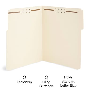 Staples® Reinforced Classification Folder, 2 Expansion, Letter Size, Manila, 50/Box (ST831099/83109