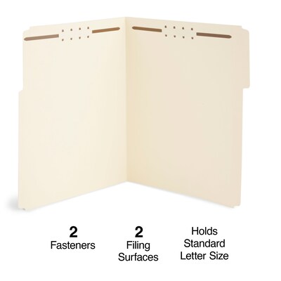 Staples® Reinforced Classification Folder, 2 Expansion, Letter Size, Manila, 50/Box (ST831099/83109