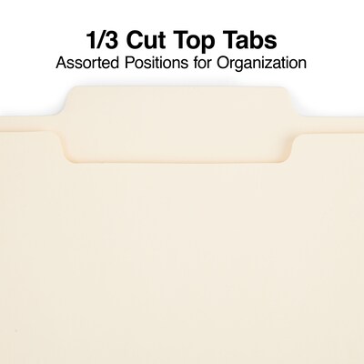 Staples Heavy Duty Reinforced Classification Folder, Legal Size, Manila, 50/Box (ST831057/TR8310)