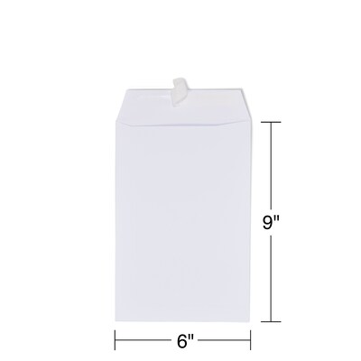 Quill Brand® 500/Box Easy Close Catalog Envelope, 6" x 9", White (PS6928W)