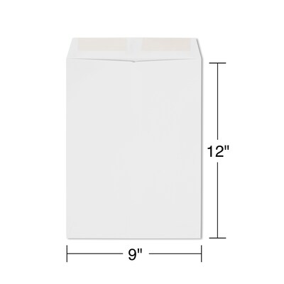 Quill Brand® 250/Box Gummed Catalog Envelope, 9" x 12", White (OE91224W)