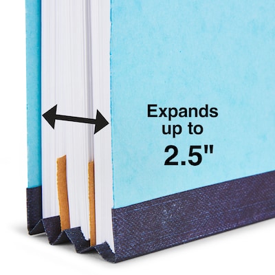 Staples® Pressboard Classification Folder, 2-Dividers, 2 1/2" Expansion, Letter Size, Light Blue, 20/Box (ST614434/TR6144)