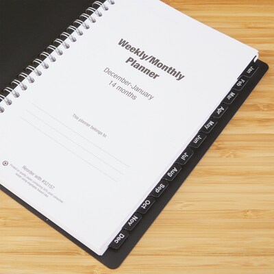 2023 Quill Brand® 5" x 8" 14-Month Weekly Planner, 5x8, Black (5215723QCC)
