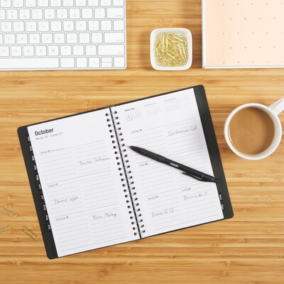 2023 Quill Brand® 5" x 8" 14-Month Weekly Planner, 5x8, Black (5215723QCC)
