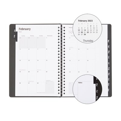 2023 Quill Brand® 5" x 8" 14-Month Weekly Planner, 5x8, Black (5215723QCC)