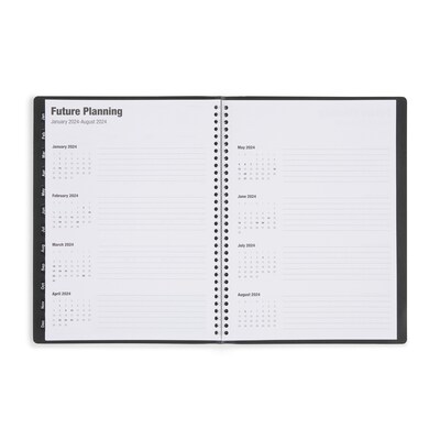 2023 Quill Brand® 8" x 11 14-Month Monthly Planner, 8x11, Black (5216023QCC)