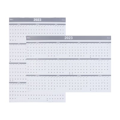 2023 Quill Brand® 32" x 48" Monthly Dry Erase Wall Calendar w/Marker, Reversible, Gray (5216723QCC)