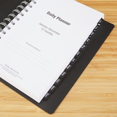 2023 Quill Brand® 5" x 8" Daily Planner, 5 x 8, Black (5215823QCC)