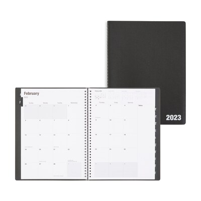 2023 Quill Brand® 8 x 11 14-Month Monthly/Weekly Planner, 8x11, Black (5216223QCC)