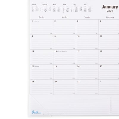 2023 Quill Brand® 22 x 17 Monthly Desk Pad, Blue (5216322QCC)