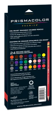 Prismacolor Premier Col-Erase Colored Pencils, Assorted Colors, 24/Box (20517)