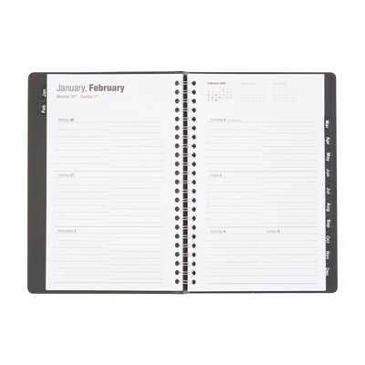 2023 Quill Brand® 5" x 8" 14-Month Weekly Planner, 5x8, Black (5215723QCC)