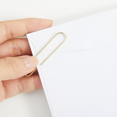Staples® Jumbo Gold Paper Clips, Smooth, 100/Pack (32012)