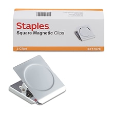 Staples Paper Clips, 2.25W, Silver, 3/Pack (17676)