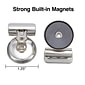 Staples Magnetic Bulldog Clips, 1.25"W, Metallic, 18/Pack (17694)