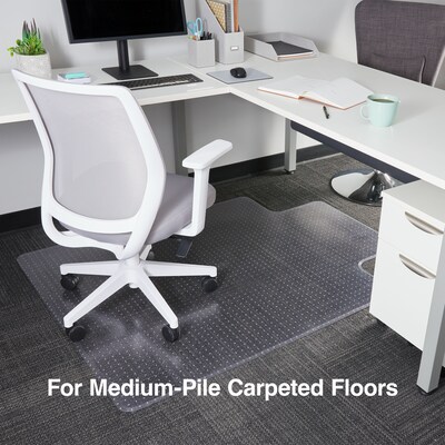 Quill Brand® 46 x 60 Rectangular w/Lip Chair Mat for Carpet, Resin (27015-US/CC)