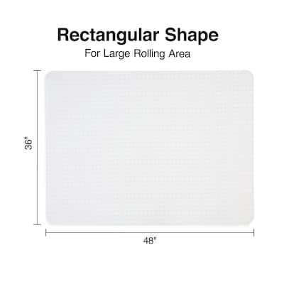 Quill® Brand PVC Chairmat, for Flat Pile Carpets, No Lip, Rectangular, 36" x 48"