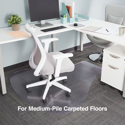 Quill Brand® Standard 54 x 60 Workstation Chair Mat for Carpet, Resin (28594)