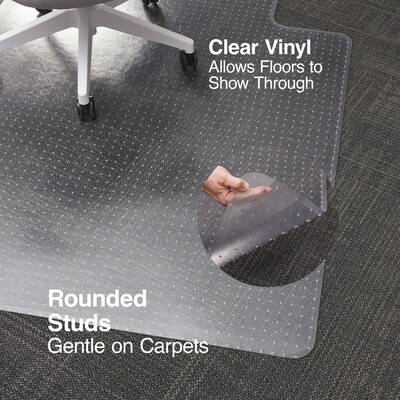 Quill Brand® Carpet Chair Mat, 45" x 53'', Crystal Clear (27014-US/CC)