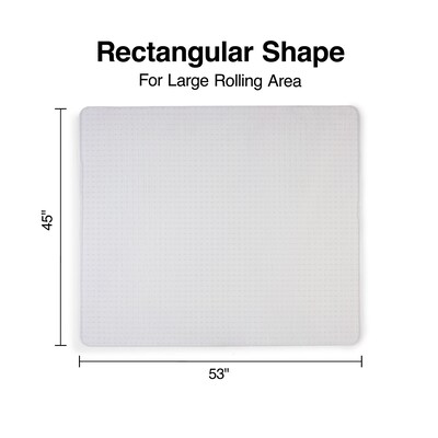 Quill Brand® Carpet Chair Mat, 45" x 53'', Crystal Clear (27014-US/CC)