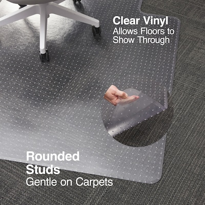 Quill Brand® Standard 60" x 60" Rectangular Chair Mat for Carpet, Resin (28590)