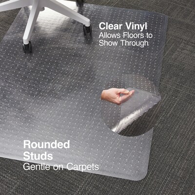 Quill Brand® Standard 36" x 48" Rectangular Chair Mat for Carpet, Resin (28593)