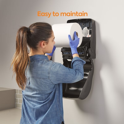 Coastwide Professional™ Manual Auto-Cut Hardwound Paper Towel Dispenser, Black (CW60832)