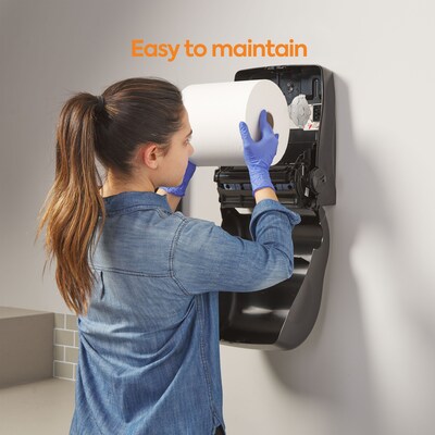 Coastwide Professional™ Manual Auto-Cut Hardwound Paper Towel Dispenser, Black (CW60832)