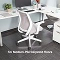 Quill Brand® PlushMat Carpet Chair Mat, 46 x 60, Crystal Clear (20235-CC)