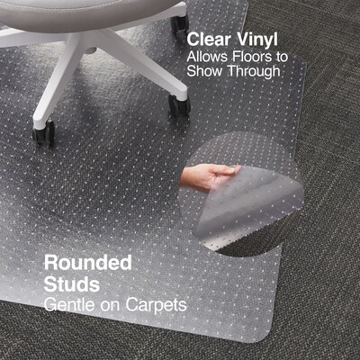 Quill Brand® Carpet Chair Mat, 36" x 48'', Crystal Clear (STP-17436)