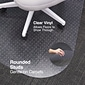 Quill Brand® PlushMat Chair Mat, 66" x 60", Clear (20237-CC)
