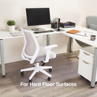 Quill Brand® Hard Floor Chair Mat, 46" x 60'', Crystal Clear (20230-CC)