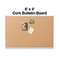Quill Brand® Standard Durable Cork Bulletin Board, Aluminum Frame, 6'W x 4'H (28317-CC)