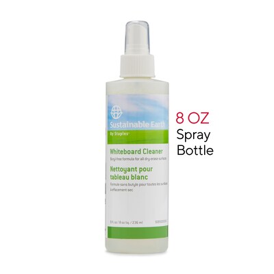 Sustainable Earth by Staples Whiteboard Cleaner, Clear  8oz(SEB500008-C-CC)