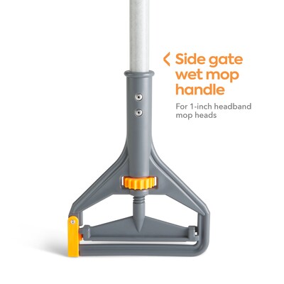 Coastwide Professional™ 60 Side Gate Fiberglass Wet Mop Handle, Plastic Head (CW56773)