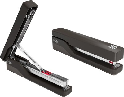 Two Each TRU RED™ Desktop Stapler, 20-Sheet Capacity, Black (TR58082)