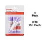 Staples® Washable Colored Glue Sticks, 0.28 oz., 4/Pack (ST10446/10446)