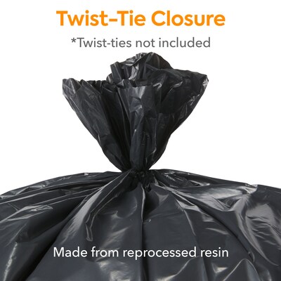 Coastwide Professional™ 20-30 Gallon Trash Bag, 30" x 36", Low Density, 1.35 mil, Black, 150 Bags/Box (CW21761)