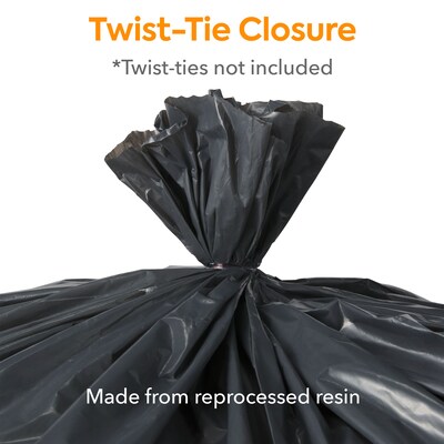 Coastwide Professional™ 40-45 Gallon Trash Bag, 40" x 46", Low Density, 1.5 mil, Black, 100 Bags/Box (CW25532)