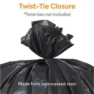 30 in. W x 36 in. H 20 Gal. to 30 Gal. 1.5 mil Clear Trash Bags (100- Count)