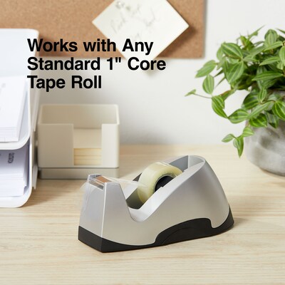 Staples® Executive Desktop Tape Dispenser, Silver (13566-US)