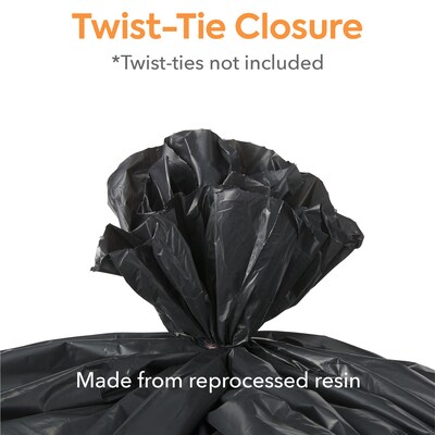 Coastwide Professional™ 40-45 Gallon Trash Bag, 40" x 46", Low Density, 1.8 mil, Black, 100 Bags/Box (CW18208)