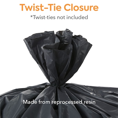 Coastwide Professional™ 55-60 Gallon Trash Bag, 38" x 58", Low Density, 1.8 mil, Black, 100 Bags/Box  (CW18207)