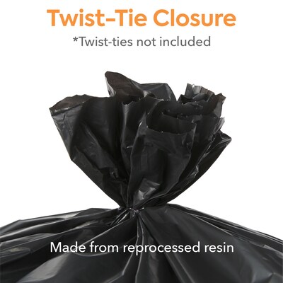 Coastwide Professional™ 30-33 Gallon Trash Bag, 33" x 39", Low Density, 1.35 mil, Black, 150 Bags/Box (CW18206)