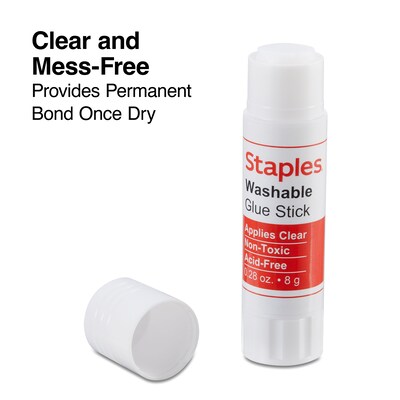 Staples® Glue Sticks, 0.28 oz., 18/Pack (ST10449/10449)