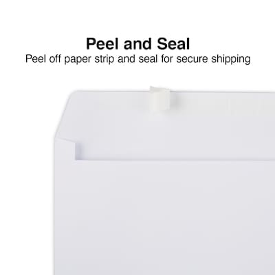 Quill Brand Easy Close Self Seal #10 Business Envelope, 4-1/8 x 9-1/2, White, 500/Box (69686 / 707