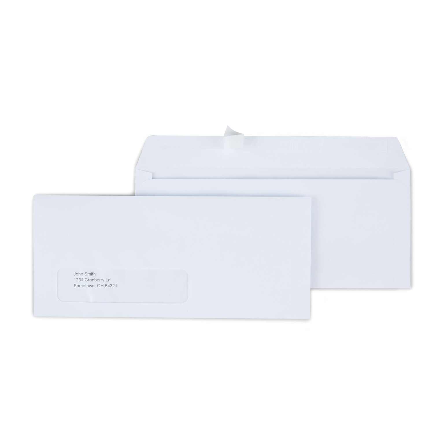 Quill Brand Easy Close Self Seal #10 Window Envelope, 4-1/8 x 9-1/2, White, 500/Box (69684 / 70697)