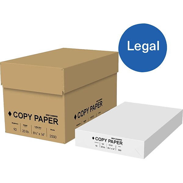 8.5 x 11 Copy Paper, 20 lbs., White, 5000 Sheets/Carton (324791)